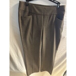 Christopher & Banks Women's Dress Pants Brown‎ And Black Check. Stretchy Size 8